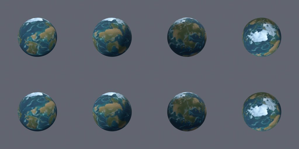 Ocean world - four angles