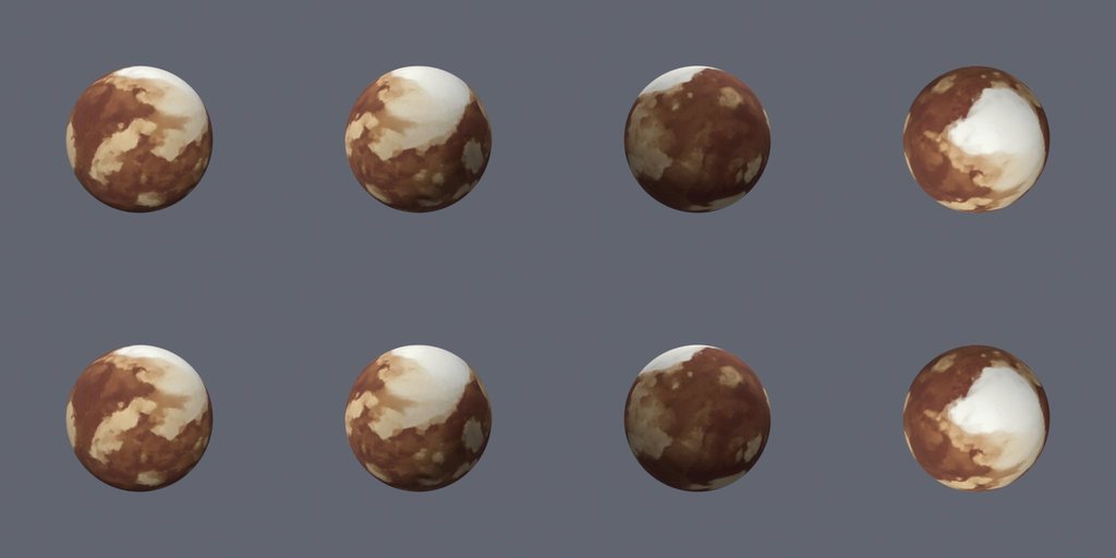 Tholin dwarf - four angles