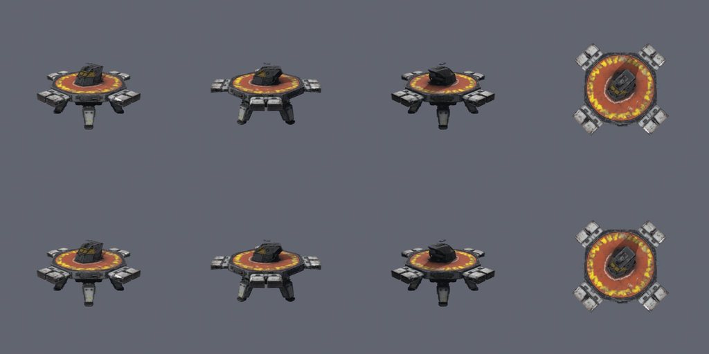 Landing-deck mass - four angles