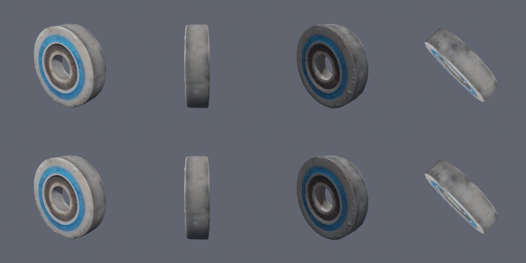Ice-lane ring disc - four angles