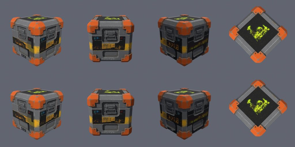 Cargo cube - four angles