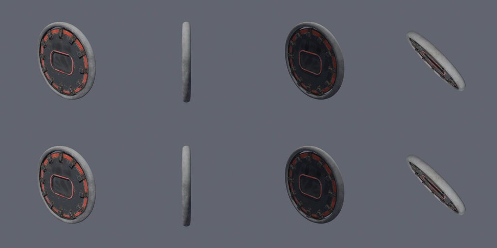 Airlock hatch - four angles
