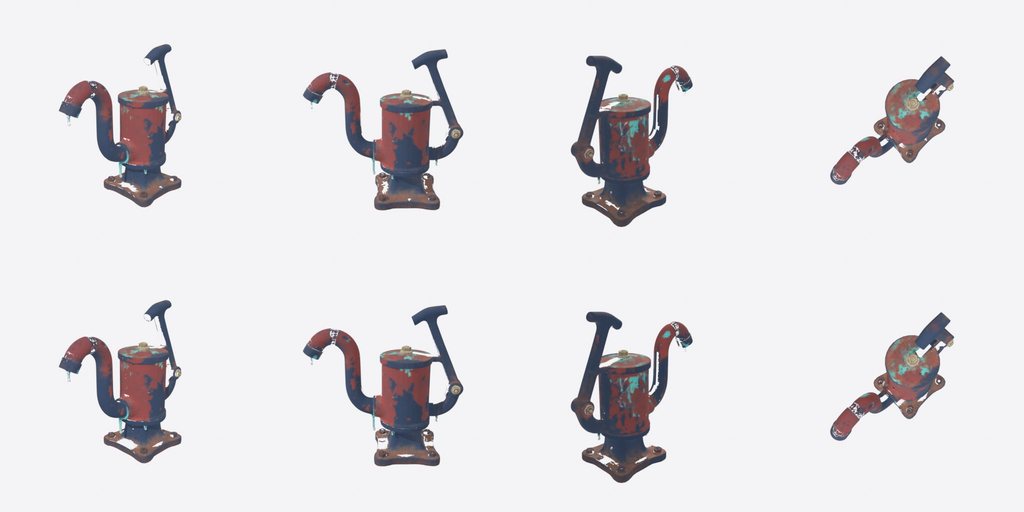 Hand Pump - four angles