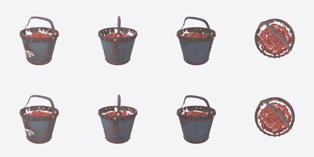 Ore Bucket - four angles