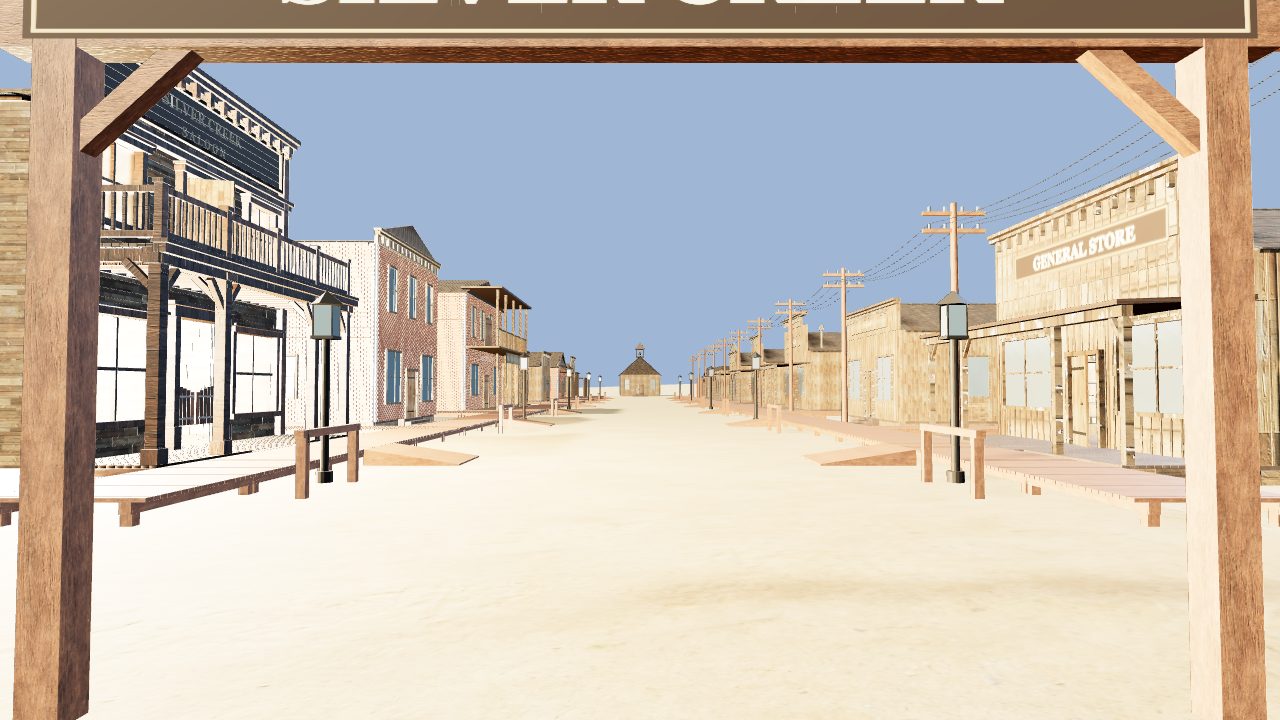 Silver Creek Full Kit - Western town, interiors, props and crowd - view 1